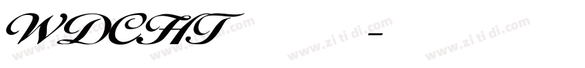 WDCHT 文道潮黑字体转换